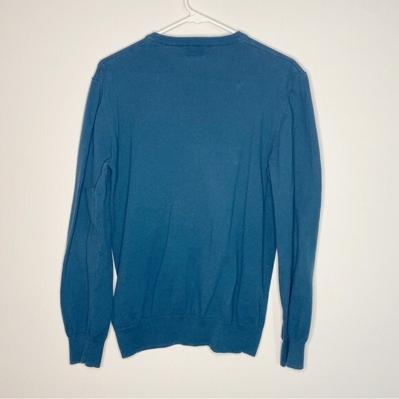 Old Navy Blue V-neck Sweater 100% Cotton Business Casual Size Medium - Picture 3 of 8